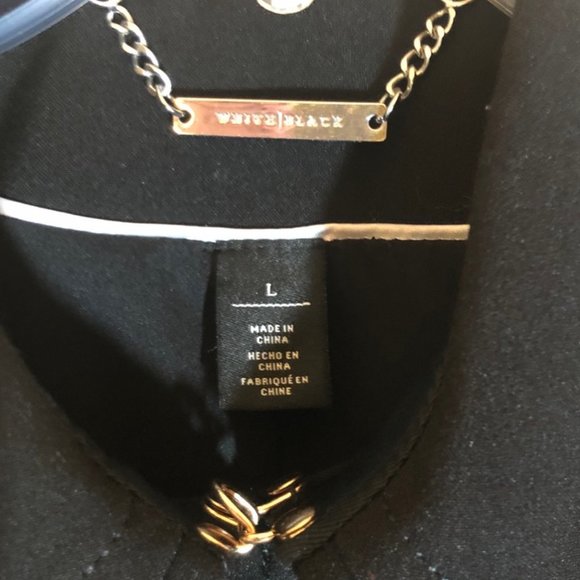 White House/Black Market Double Breasted Coat with Gold Toned Buttons SZ L - Picture 4 of 6